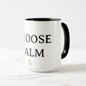 Choose Calm – Minimal Coffee Mug | Aesthetic Zen Q Mok (Voorkant rechts)