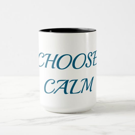 Choose Calm – Minimal Coffee Mug | Aesthetic Zen Q Mok (Midden)