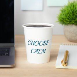 Choose Calm – Minimal Coffee Mug | Aesthetic Zen Q Papieren Bekers