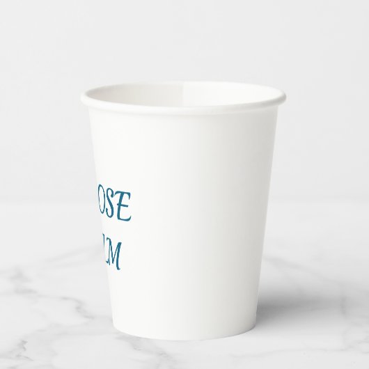 Choose Calm – Minimal Coffee Mug | Aesthetic Zen Q Papieren Bekers (Links)