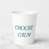 Choose Calm – Minimal Coffee Mug | Aesthetic Zen Q Papieren Bekers (Voorkant)