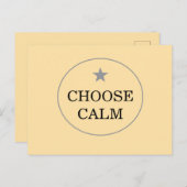 Choose Calm – Minimal Greeting Card |   Briefkaart (Voorkant / Achterkant)