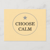Choose Calm – Minimal Greeting Card |   Briefkaart (Voorkant)