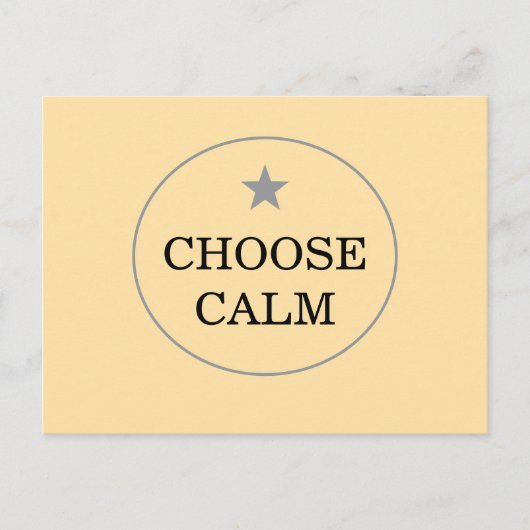Choose Calm – Minimal Greeting Card |   Briefkaart (Voorkant)