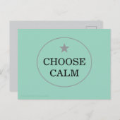 Choose Calm – Minimal Greeting Card |   Feestdagenkaart (Voorkant / Achterkant)
