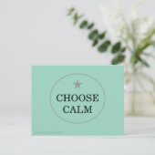 Choose Calm – Minimal Greeting Card |   Feestdagenkaart (Staand voorkant)
