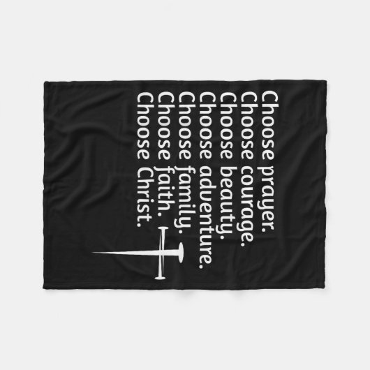 Choose Christ Prayer Courage Beauty Family, Advent Fleece Deken (Voorkant (Horizontaal))