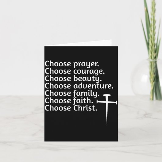 Choose Christ Prayer Courage Beauty Family, Advent Kaart (Voorkant)