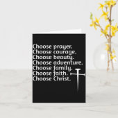 Choose Christ Prayer Courage Beauty Family, Advent Kaart (Gele Bloem)