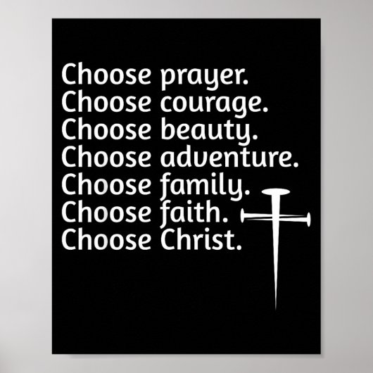 Choose Christ Prayer Courage Beauty Family, Advent Poster (Voorkant)
