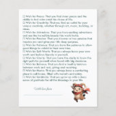 Choose five wishes for the baby Cute Ram Winter  (Achterkant)