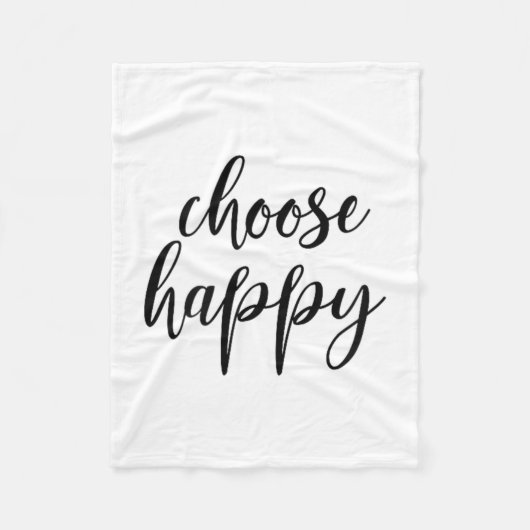 Choose Happy - For Women &amp; Men, Motivational Q Fleece Deken (Voorkant)