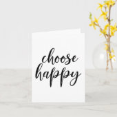Choose Happy - For Women &amp; Men, Motivational Q Kaart (Gele Bloem)
