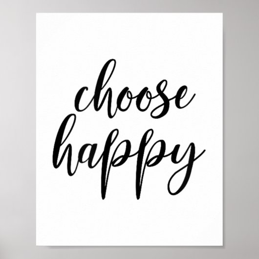 Choose Happy - For Women &amp; Men, Motivational Q Poster (Voorkant)