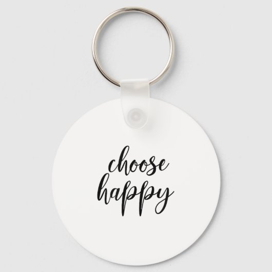 Choose Happy - For Women &amp; Men, Motivational Q Sleutelhanger (Voorkant)