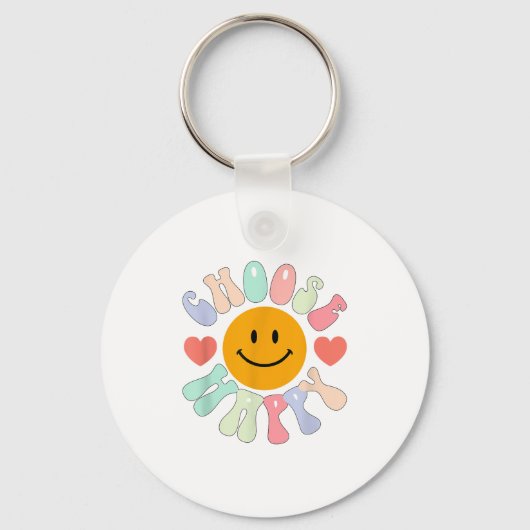Choose Happy Motivational Insrational Sitive Sleutelhanger (Voorkant)