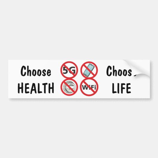 Choose Health, Choose Life Bumpersticker (Voorkant)