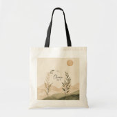 Choose Joy Botanical Tote Bag | Minimalist Boho Ca (Voorkant)