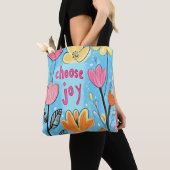 Choose Joy Colorful Flower Art Tote Bag (Dichtbij)