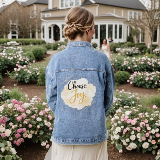 Choose Joy Denim Jacket (Huwelijk Achterkant)