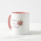 Choose Joy Every Day Mug: Cute Pig & Floral Art Mok (Voorkant links)