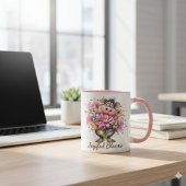 Choose Joy Every Day Mug: Cute Pig & Floral Art Mok