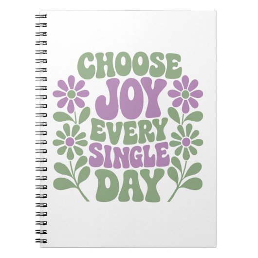 Choose Joy Every Single Day Sage Lavender Notitieboek (Voorkant)