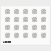 Choose Joy Every Single Day Sage Lavender Ronde Sticker (Vel)