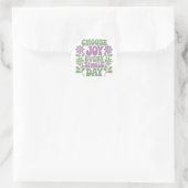 Choose Joy Every Single Day Sage Lavender Ronde Sticker (Tas)