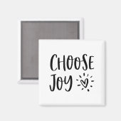 Choose Joy Hapness Heart Insrational Motivational  Magneet (Voorkant / Achterkant)