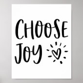 Choose Joy Hapness Heart Insrational Motivational  Poster (Voorkant)