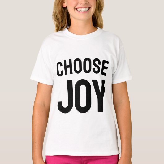 Choose joy - inspirational kid's tee t-shirt (Voorkant)