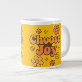 Choose Joy Minimalist Art - Positive Mindset Print Grote Koffiekop