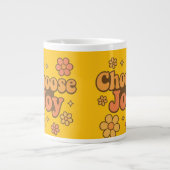 Choose Joy Minimalist Art - Positive Mindset Print Grote Koffiekop (Voorkant)