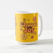 Choose Joy Minimalist Art - Positive Mindset Print Koffiemok (Voorkant rechts)