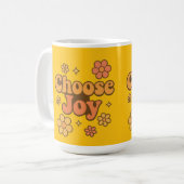 Choose Joy Minimalist Art - Positive Mindset Print Koffiemok (Voorkant links)