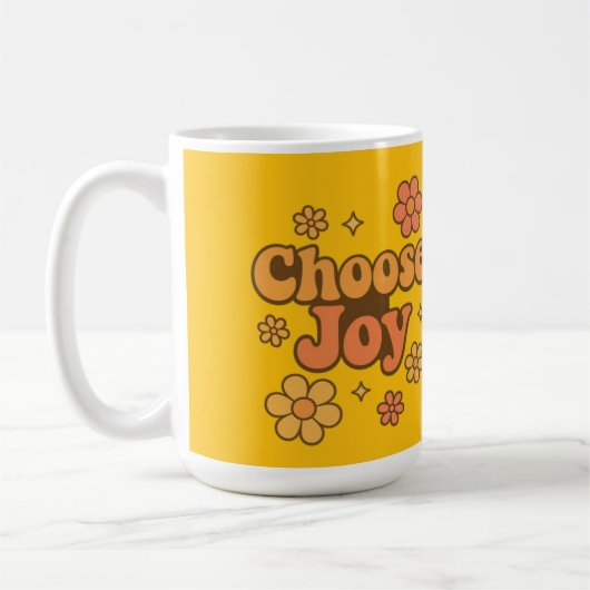 Choose Joy Minimalist Art - Positive Mindset Print Koffiemok (Links)