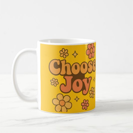 Choose Joy Minimalist Art - Positive Mindset Print Koffiemok (Links)