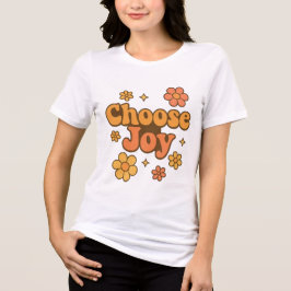 Choose Joy Minimalist Art - Positive Mindset Print Tri-Blend Shirt