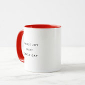 Choose Joy Modern Typography Two-Tone Mug Mok (Voorkant links)