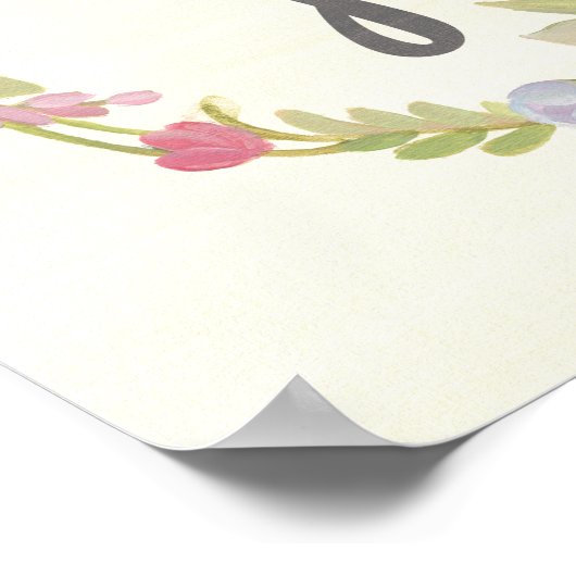 Choose Joy | Pink Pastel Roses Poster (Hoek)