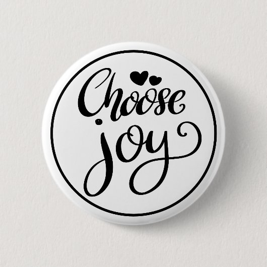 Choose Joy Positive Inspirational Ronde Button 5,7 Cm (Voorkant)