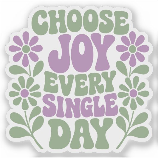 Choose Joy Sage Lavender Sticker (Voorkant)