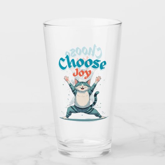 Choose Joy-Tiger Drinking Glass Glas (Voorkant)