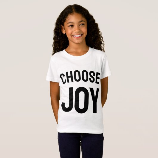 Choose joy - uplifting graphic t-shirt  (Voorkant volledig)