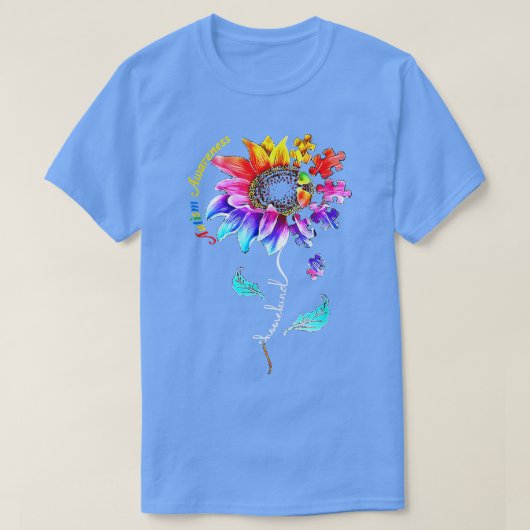 Choose Kind Autism Awareness Sunflower Puzzle Wome T-shirt (Design voorkant)
