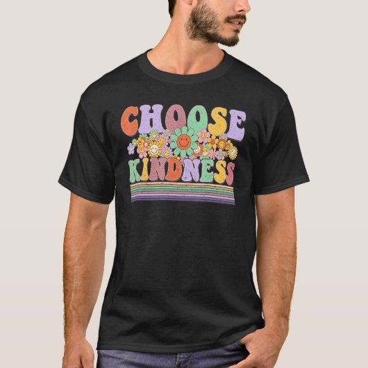 Choose Kindness  Be Kind Positive Happy Smile Face T-shirt (Voorkant)