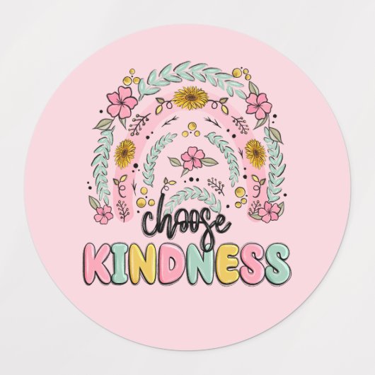 Choose kindness. Inspirational. Labels (Design 2)