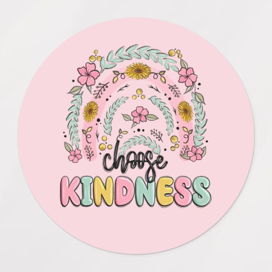 Choose kindness. Inspirational. Labels (Design 1)