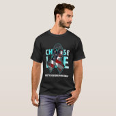 Choose Life Anxiety Disorder Awareness American Fl T-shirt (Voorkant volledig)
